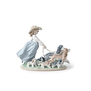 Figurina Bimba con cani La grande famiglia