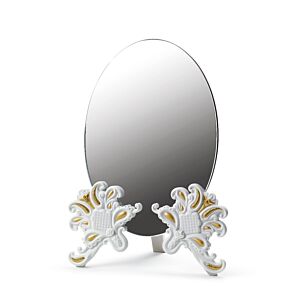 Vanity Mirror. Golden Lustre and White