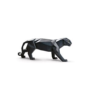 Panther Figurine. Black matte