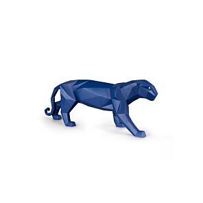 Panther Figurine. Blue matte