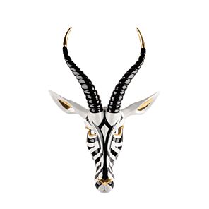 Antelope mask. Black and gold