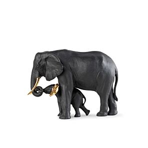 Rhino (black-gold) Sculpture. Limited Edition