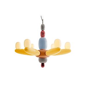 Soft Blown Chandelier. Yellow (CE/UK)