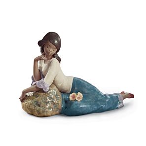 Meditative Moment Woman Figurine