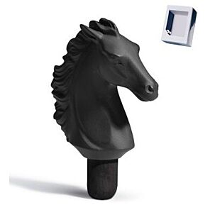 BACCHUS BOTTLE STOPPER HORSE (BLACK)-WB