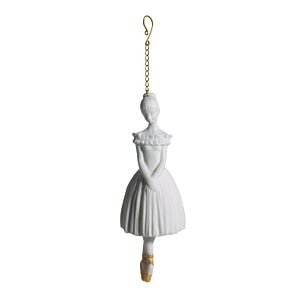 Ballerina Christmas Ornament. Golden Lustre