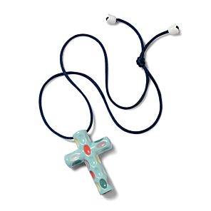 Latin Cross Pendant. Blue