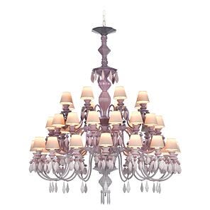 Belle de Nuit 40 Lights Chandelier. Pink (US)