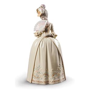 Figurina Donna Baci di porcellana. Beige