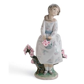 A Walk through Blossoms Girl Figurine