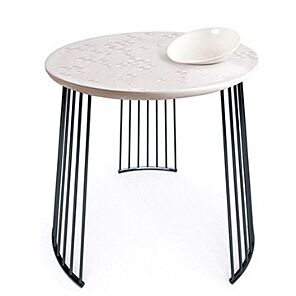 Frost Moment Table. With bowl. Black metal