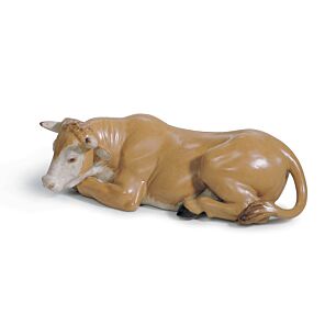 Ox Nativity Figurine. Gres