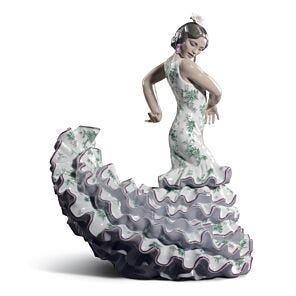 Flamenco Flair Woman Sculpture. Green and Purple. Limited Edition