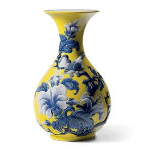 Sparrows Vase. Yellow