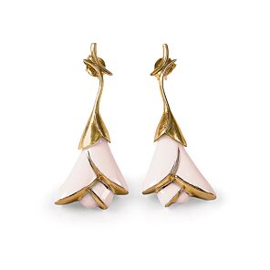 Heliconia Short Earrings. Pink