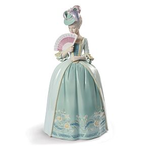 Porcelain Kisses Woman Figurine. Blue