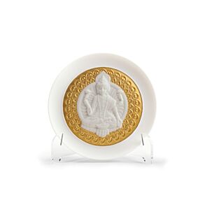 Goddess Lakshmi Decorative Plate. Golden Lustre