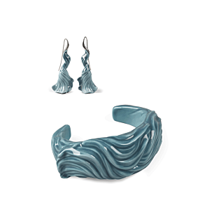 Aquarium Earrings & Cuff Set