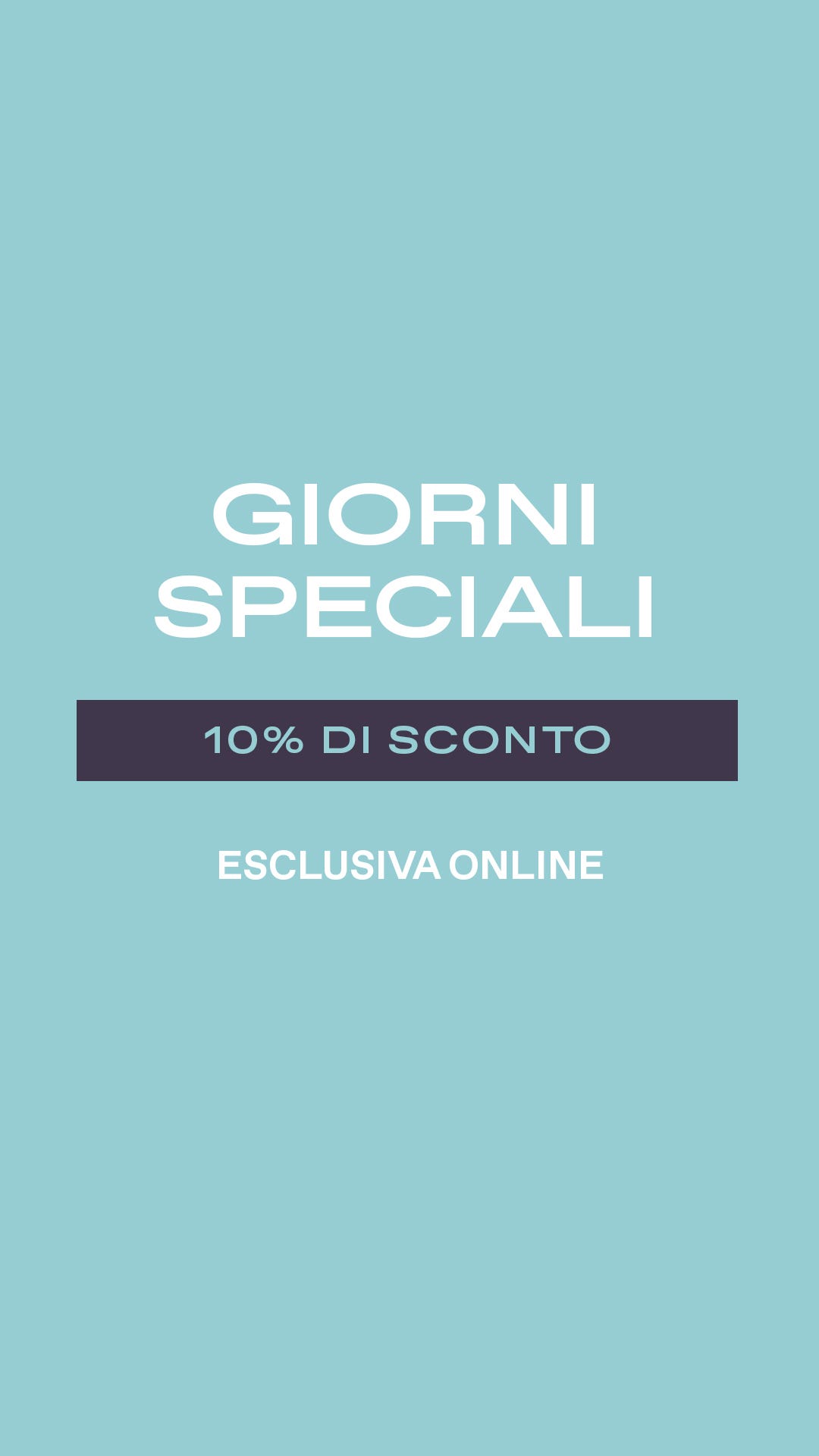 Giorni speciali, 20% di sconto