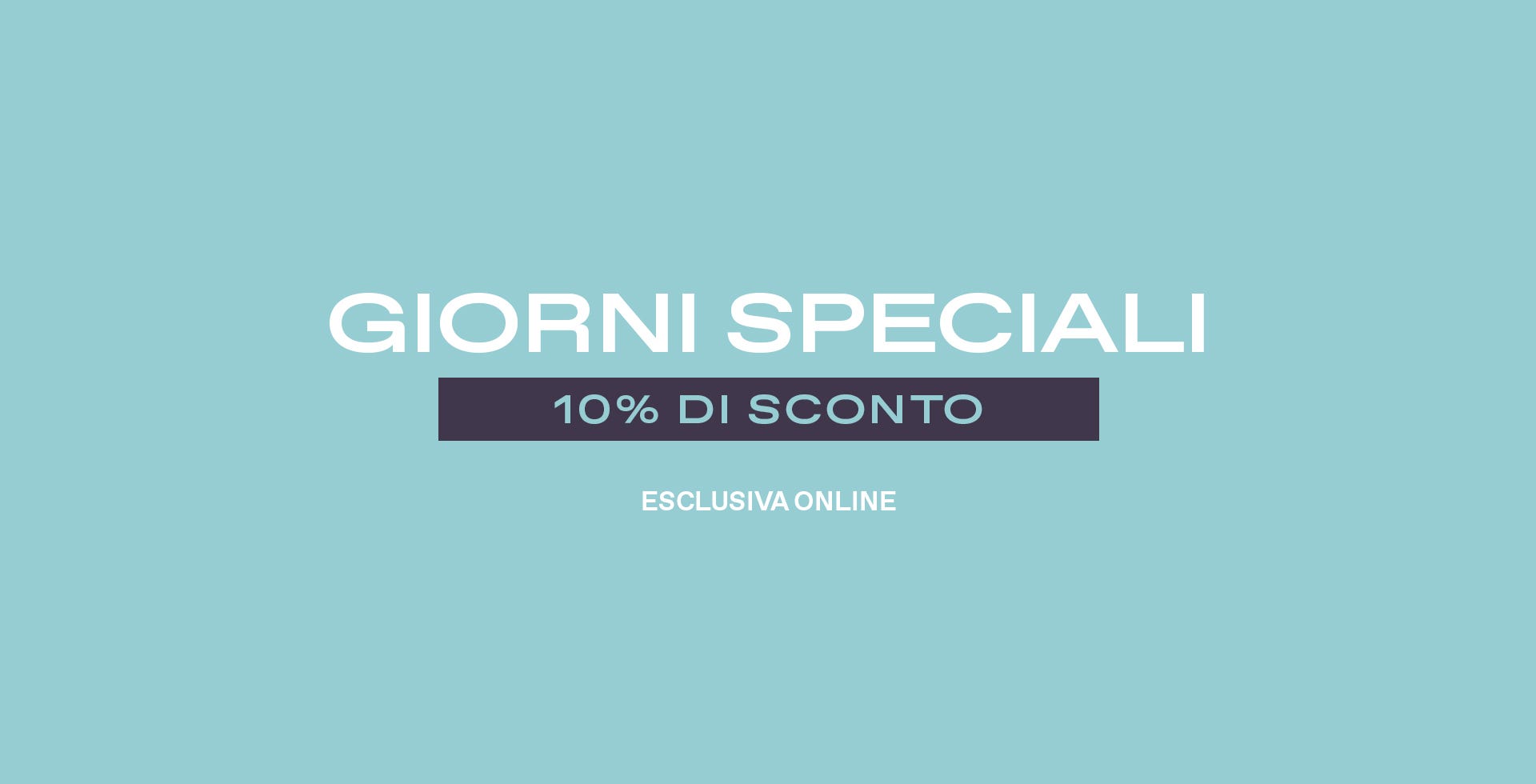 Giorni speciali, 20% di sconto