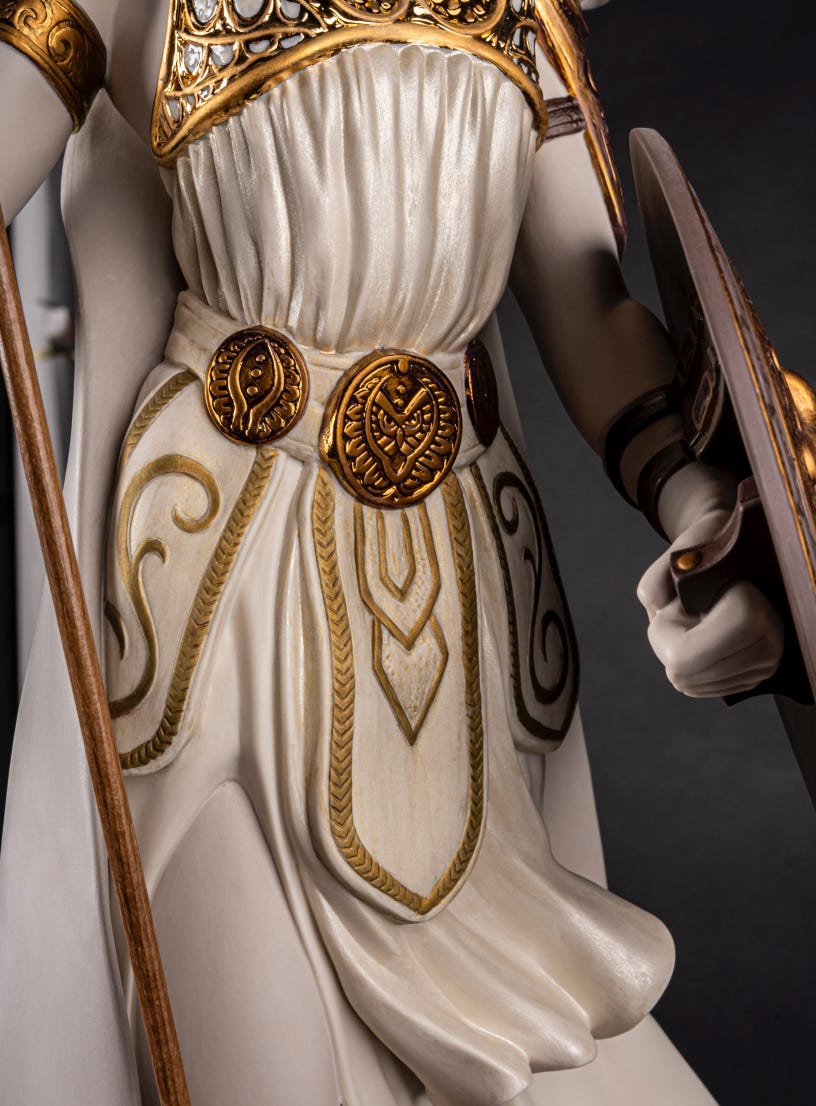 Details of the clothing of the goddess Athena