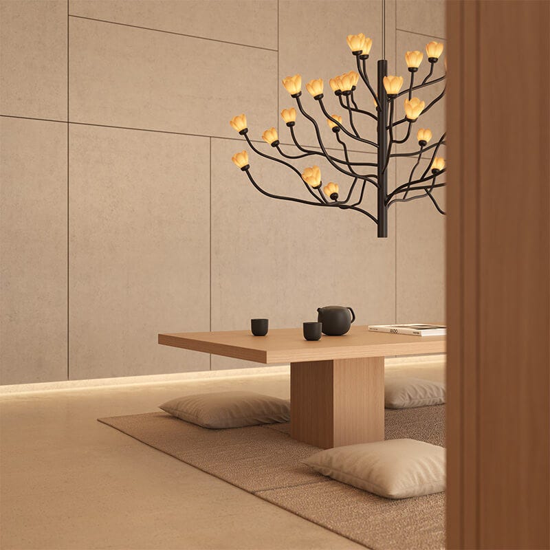 Mokuren decorating a modern japanese style dinner room