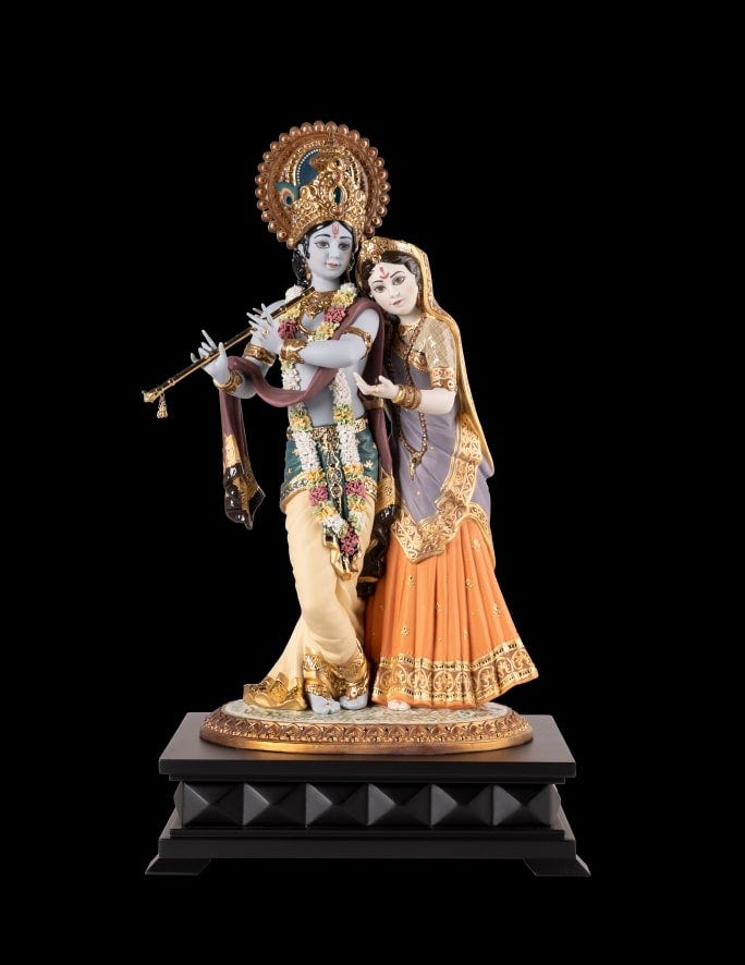 Escultura de Radha and Krishna